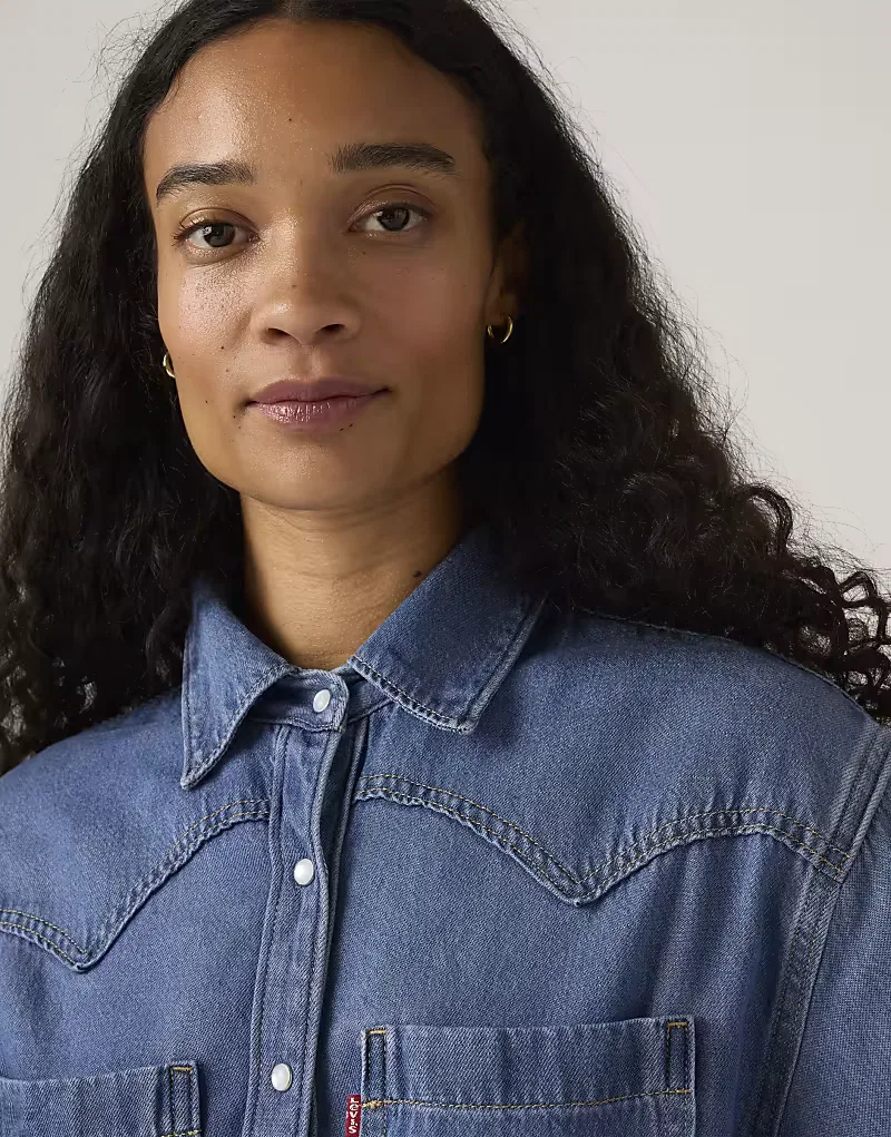 Рубашка в стиле вестерн Levi's Teodora, синий — фото 3