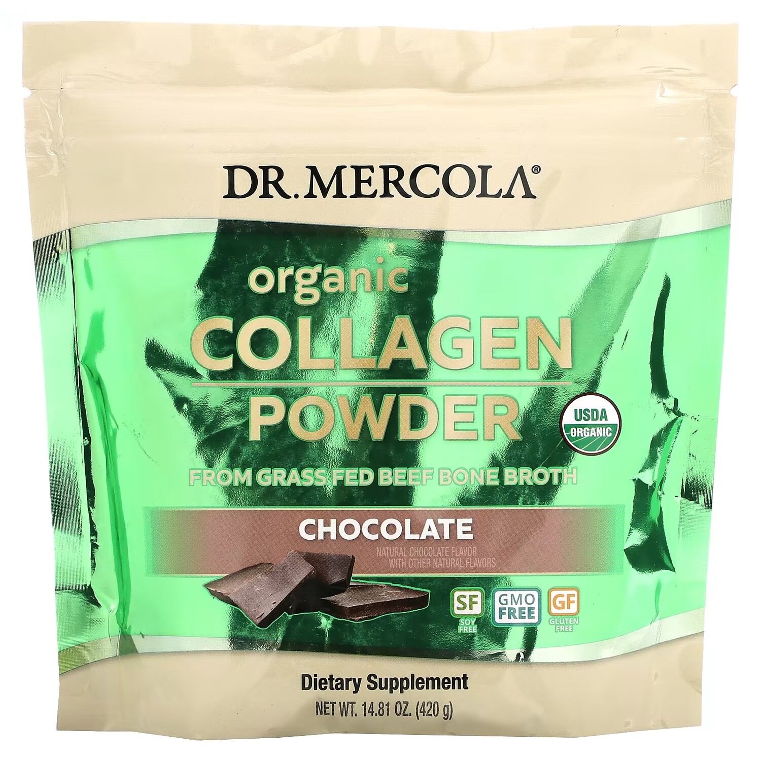 

Dr. Mercola Органический коллаген в порошке шоколад, 420 г