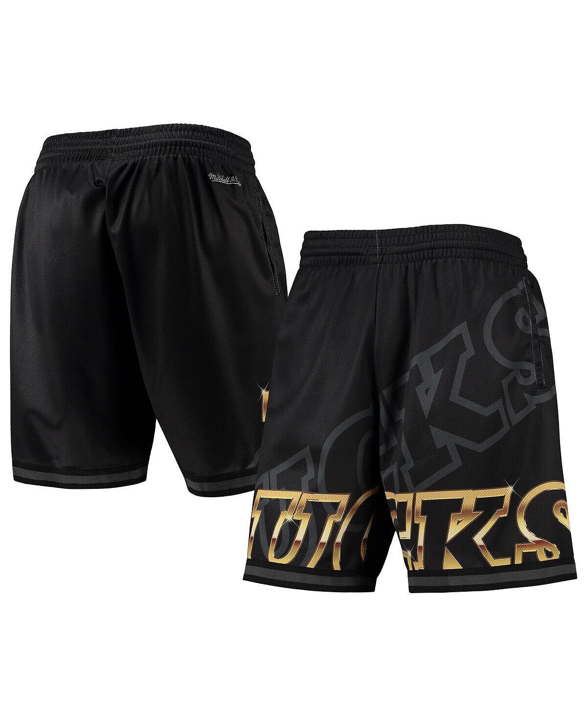 

Мужские черные модные шорты milwaukee bucks big face 4.0 Mitchell & Ness, черный