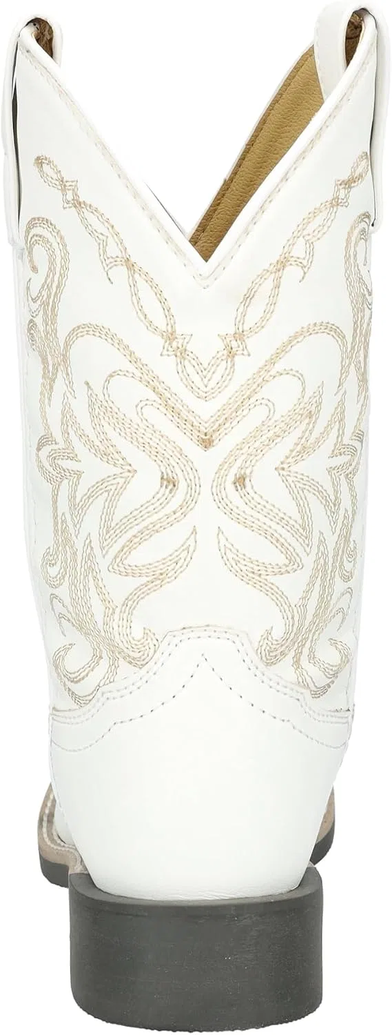 Детские сапоги для девочек с квадратным носком Smoky Mountain Boots Bonnie, White — фото 3