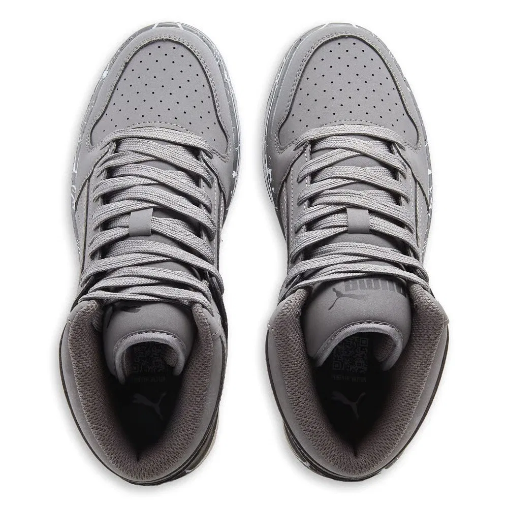 Детские высокие кроссовки Puma, Grey/Nubuck — фото 4