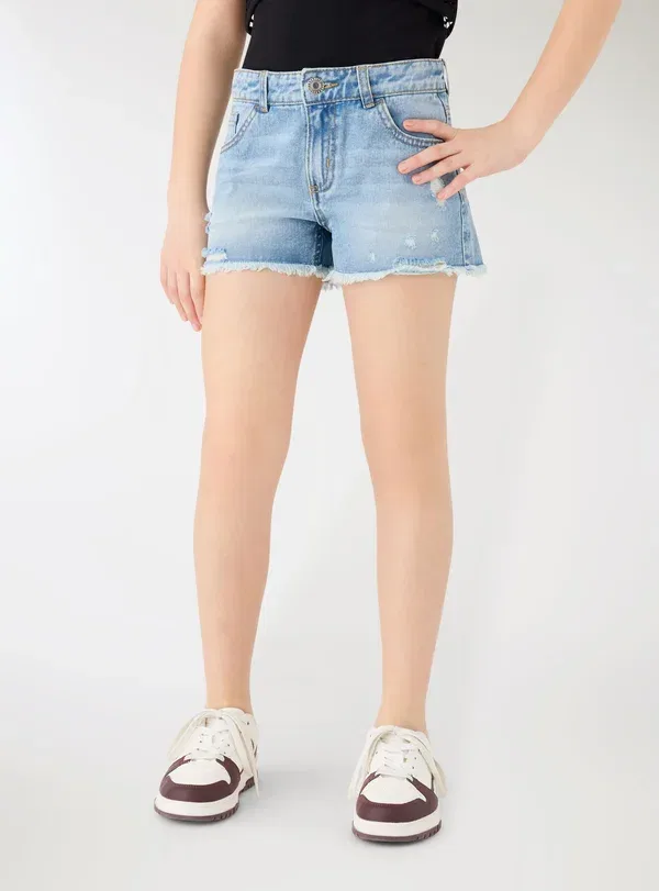 Шорты джинсовые Denim shorts Terranova Denim Medio, синий — фото 2