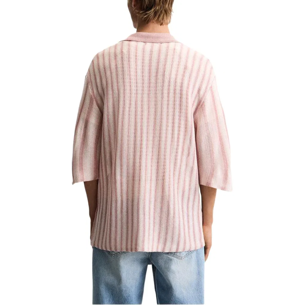 Мужская рубашка с принтом Earth Gray Pink ZARA, Earth Gray Pink — фото 4