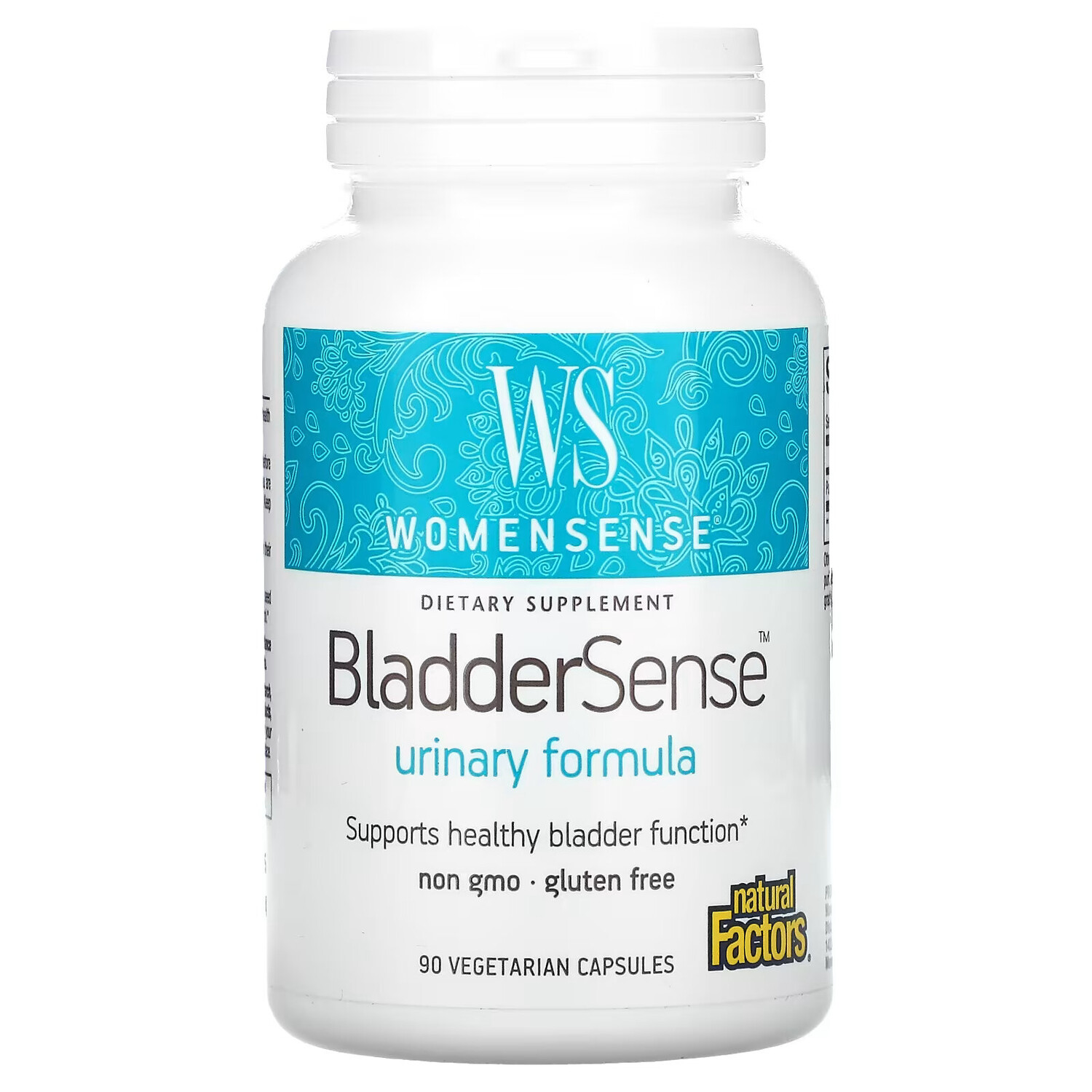 

Natural Factors, Womensense, BladderSense, 90 вегетарианских капсул