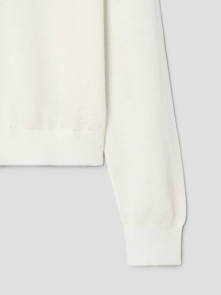 Свитер свободного кроя Le Sweater Brode JACQUEMUS, Off-White — фото 4