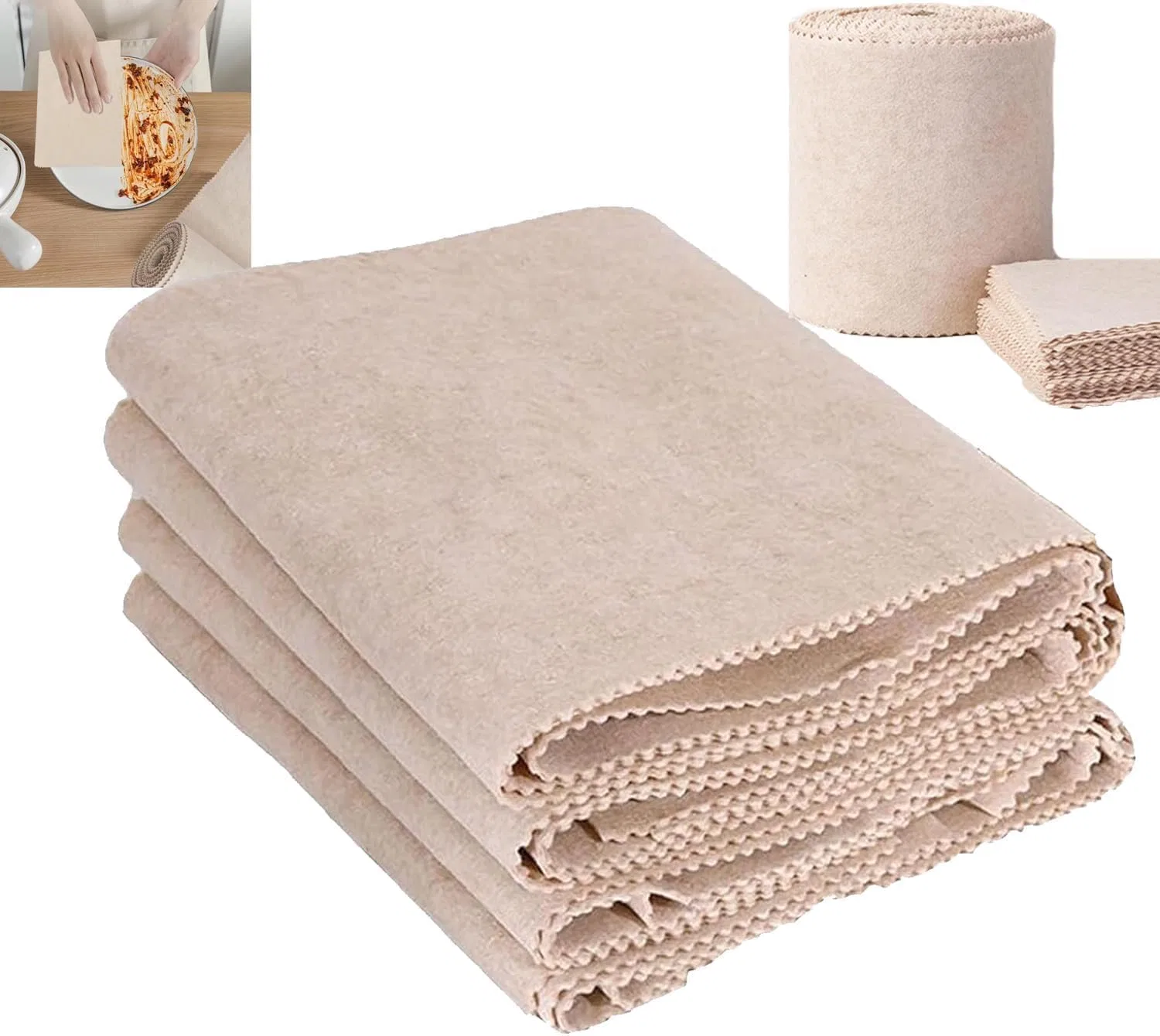 Мочалка-губка для посуды Loofah Cleaning Cloth, Qklovni, 1м, 1m