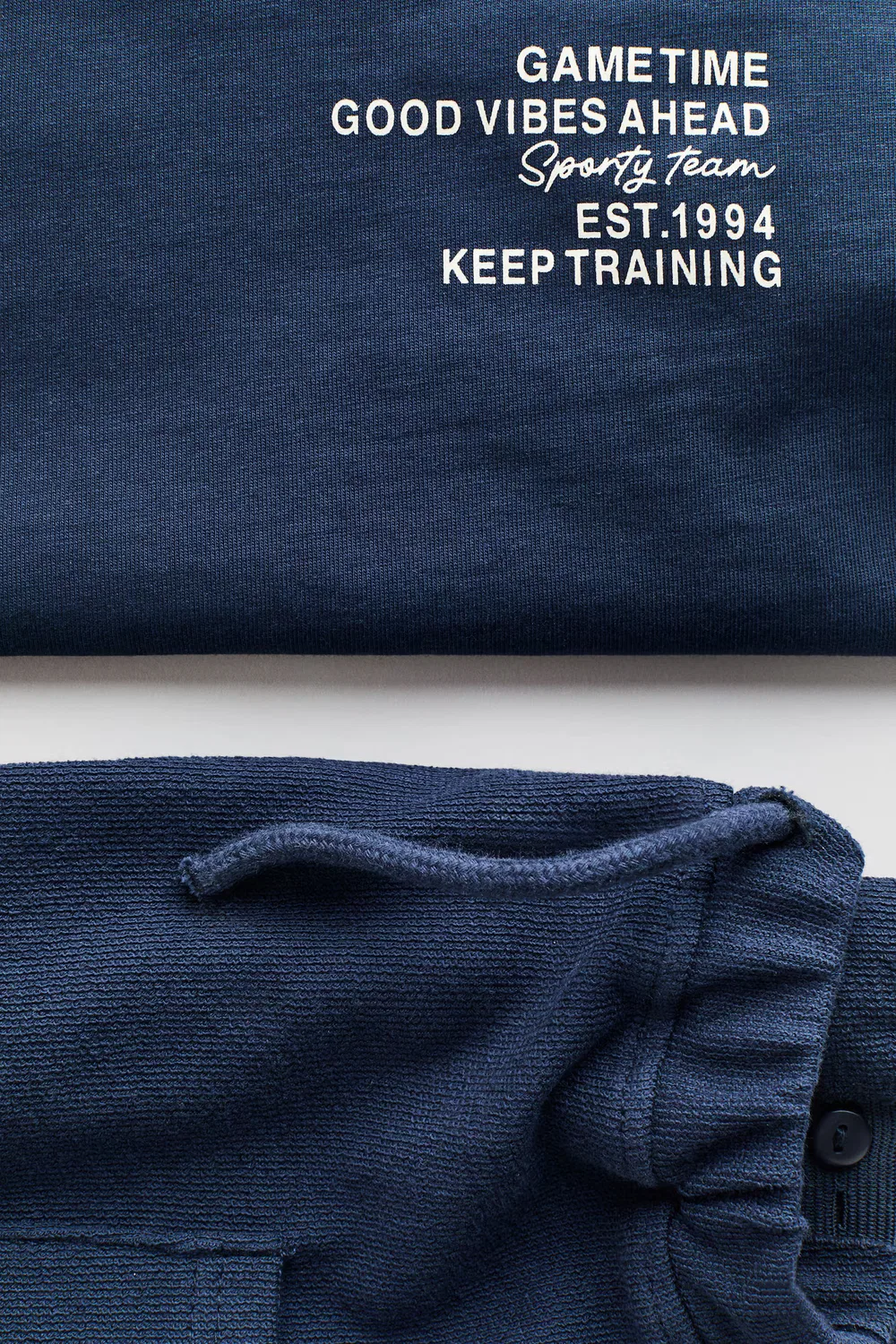 Комплект из двух предметов из хлопка H&M, Marineblau/Game Time — фото 2