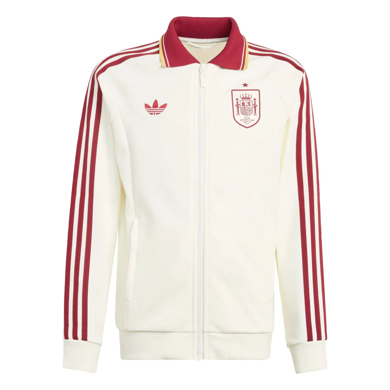 Толстовка на молнии Adidas Performance Athletic Spain Away Anthem Jacket в белом цвете