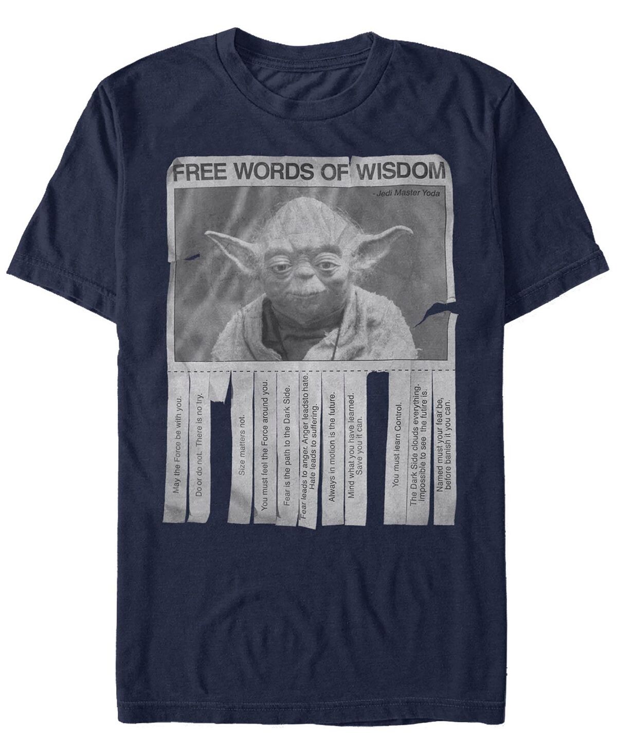 Мужская футболка с коротким рукавом star wars words of wisdom Fifth Sun, синий — фото 2