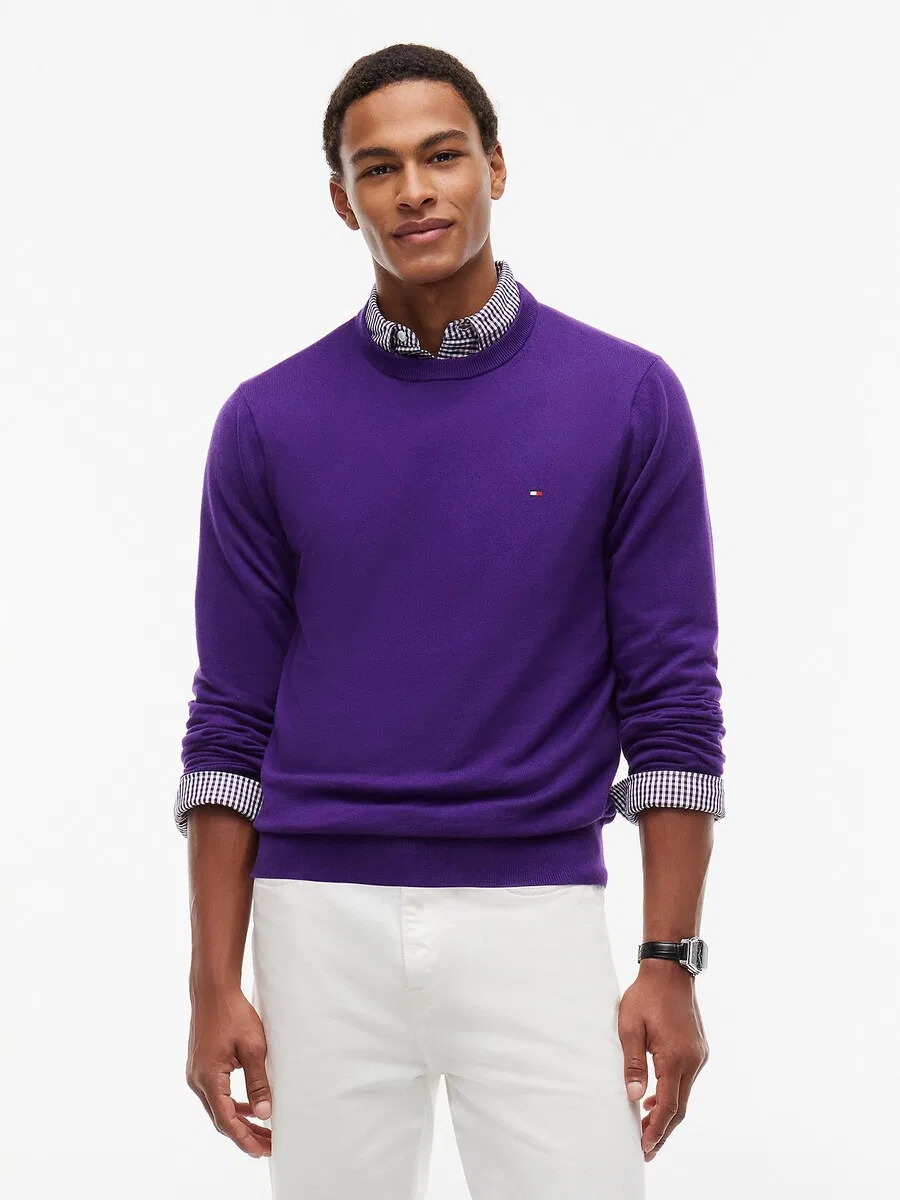Свитер TOMMY HILFIGER темно-фиолетового цвета — фото 2