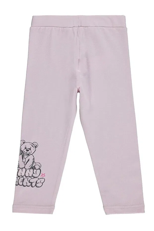 Детские леггинсы для девочек с принтом Funny moment printed leggings Civil Girls, Powder — фото 3