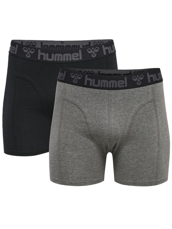 

Боксеры Hummel 2er Pack Stretch Unterwäsche, цвет grau-schwarz