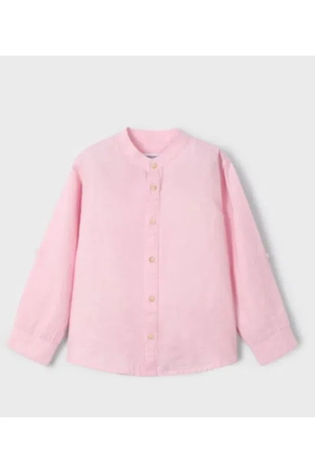 Детская рубашка для мальчиков с длинным рукавом Mandarin Collar Shirt Mayoral, Pink