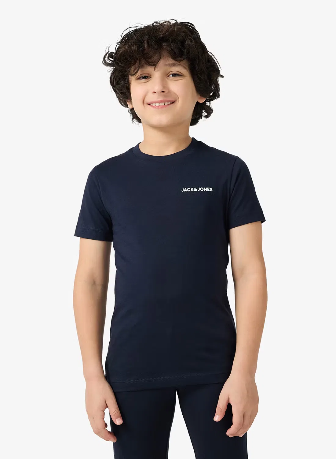 Jack & Jones Junior Комплект футболка и штаны с коротким рукавом, темно-синий — фото 3
