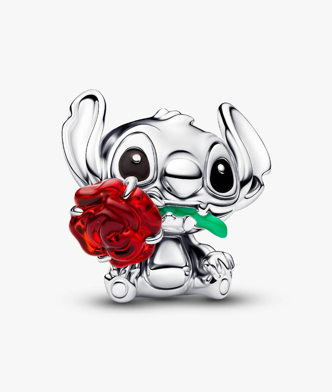 

Шарм Pandora Disney Stitch Rose Murano Glass, серебро, Серебристый, Шарм Pandora Disney Stitch Rose Murano Glass, серебро