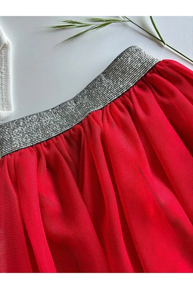 Детский комплект с принтом Strawberry Printed Tutu Skirt Set Cacobutik, Red — фото 2