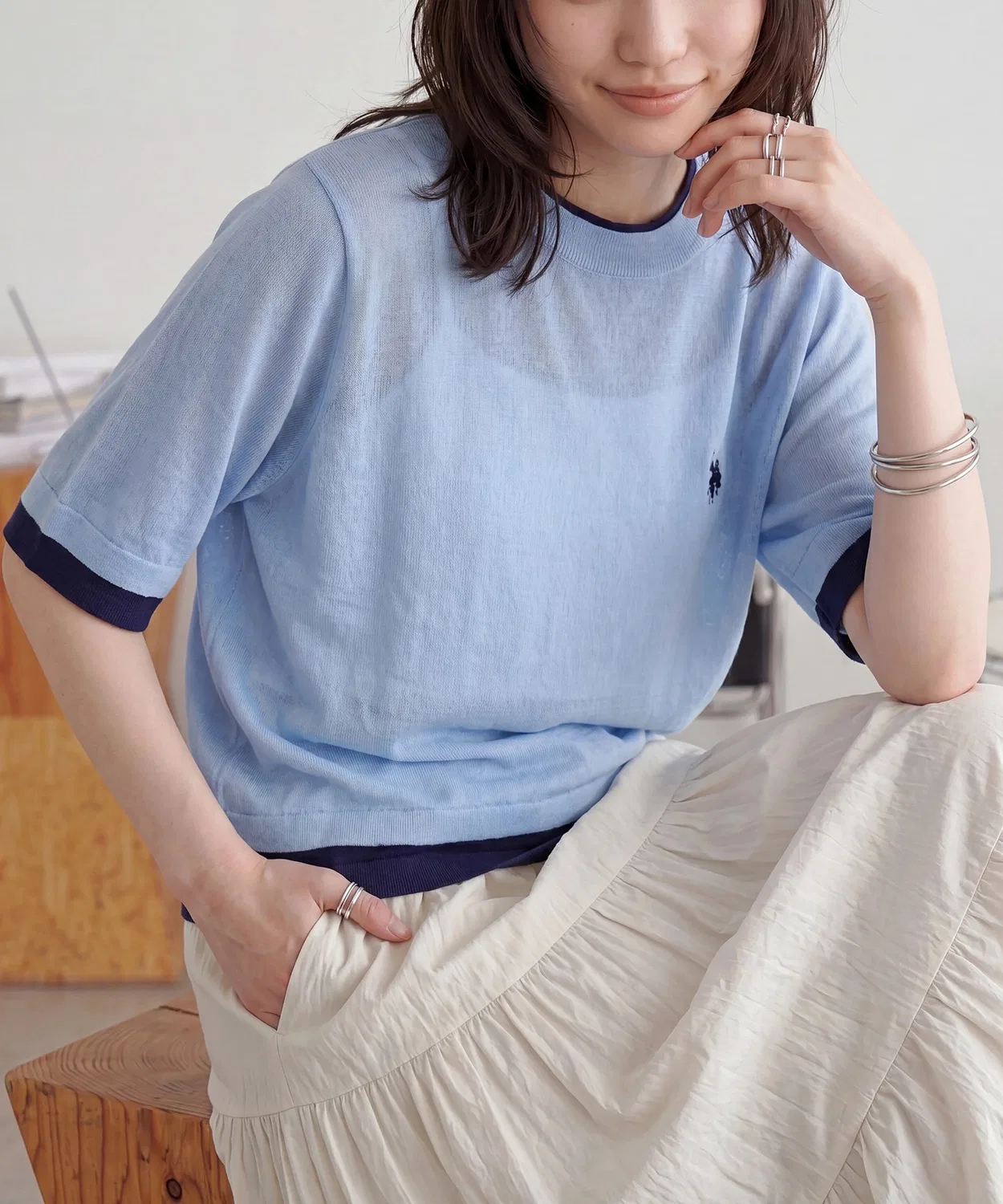 Женский лонгслив с длинным рукавомU.S. POLO ASSN., Blue
