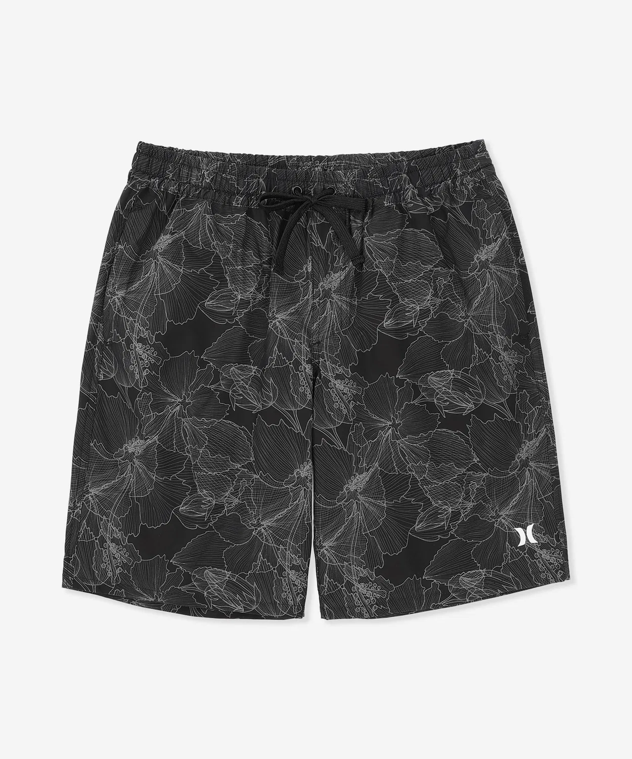 Детские шорты с принтом, PHANTOM WOVEN ICON FLORAL SHORTS Hurley, Black Floral