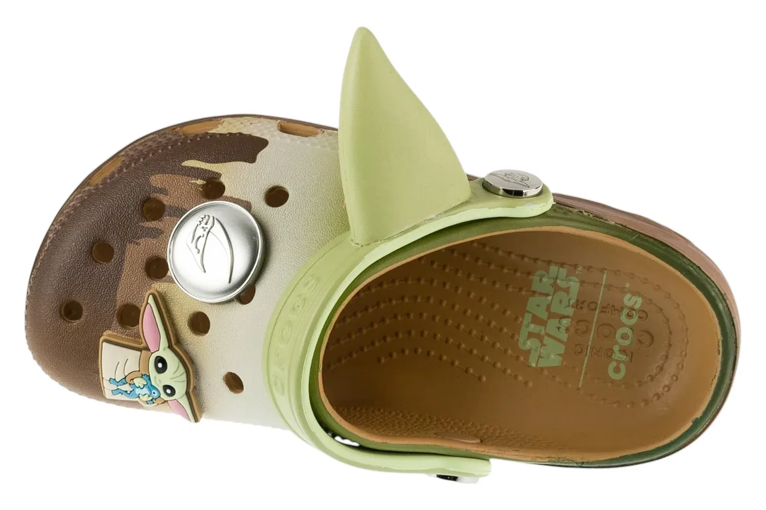 Кроксы с принтом Star Wars Grogu Crocs, серый — фото 3