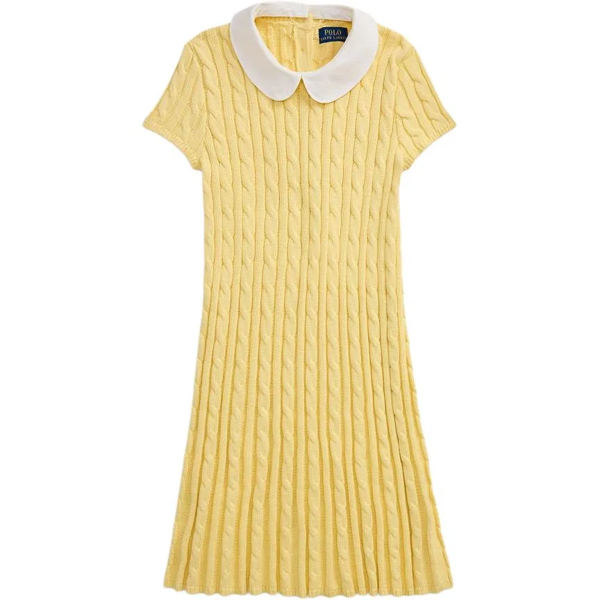 Детское платье для девочек хлопковое Polo Ralph Lauren, Banana Yellow