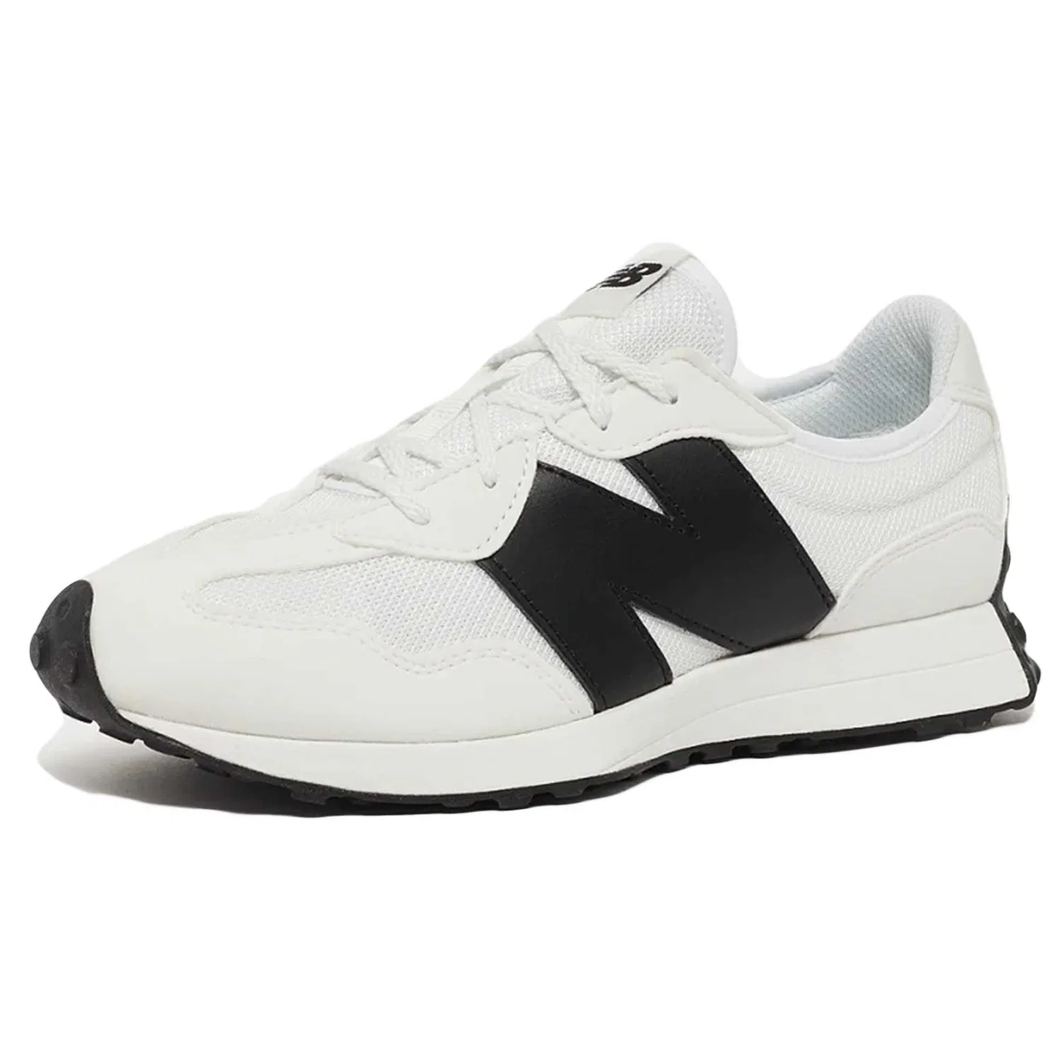 Детские кроссовки для мальчиков с закрытым носком 327 Bungee Lace New Balance, White Black