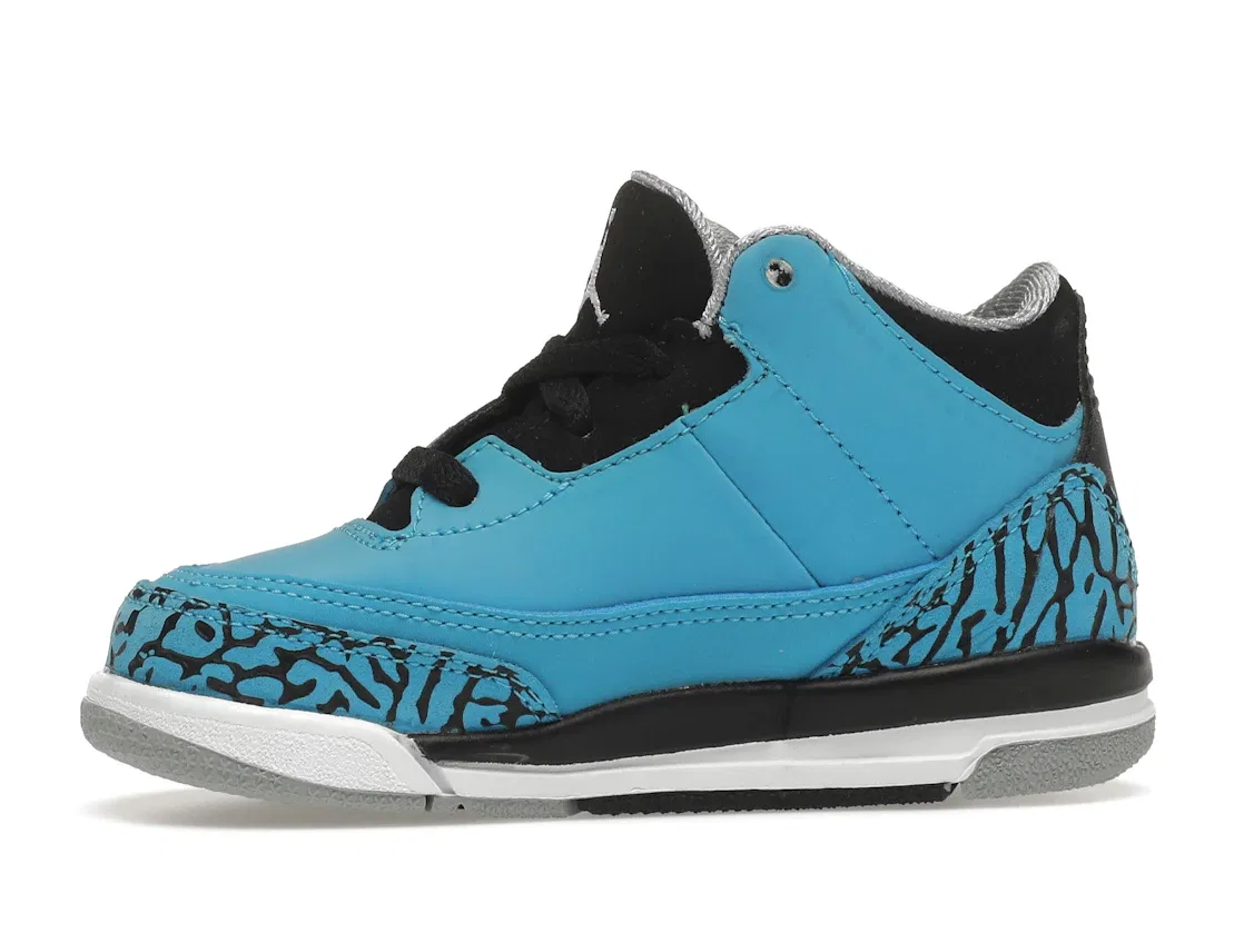 Детские кроссовки Lifestyle Jordan 3 Retro, Dark Powder Blue/White/Black/Wolf Grey — фото 3