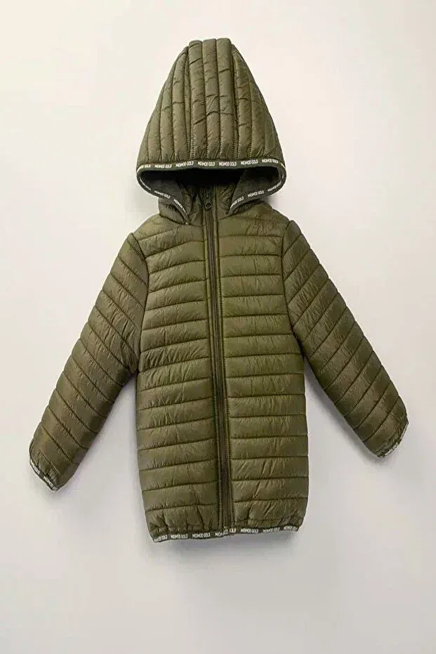 Детское пальто для девочек с капюшоном Dekubaby, Khaki