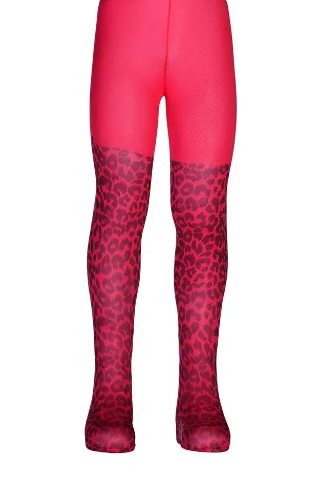 Детские колготки с принтом Leopard print patterned Dore Çorap, Fluoria / 80