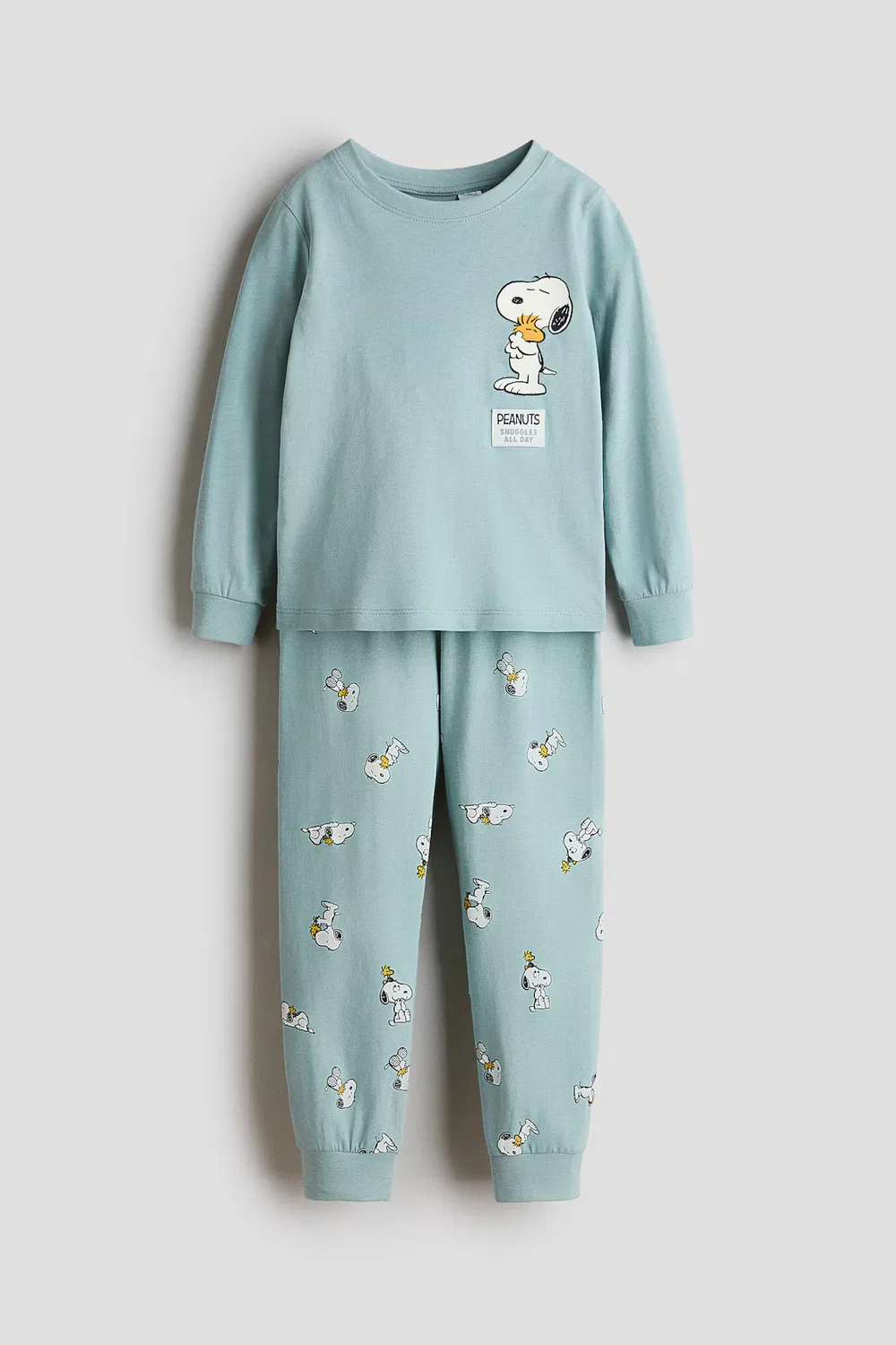 Пижама из набивного хлопка H&M, Türkis/Snoopy