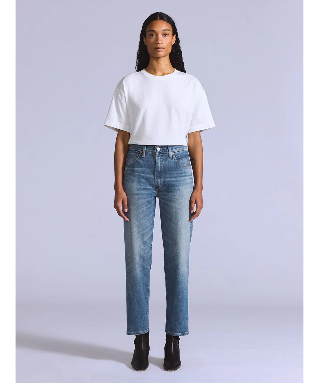 Женские джинсы прямого кроя Column Medium Indigo Made in Japan Levi's, Indigo Blue — фото 2