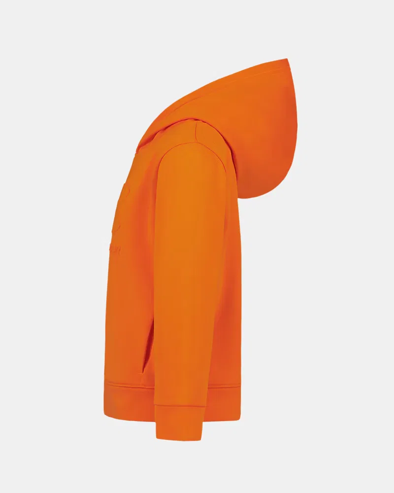 Худи для мальчиков из пике-флиса с выпрессованным логотипом UA Logo Emboss UnderArmour, Outrageous Orange — фото 4