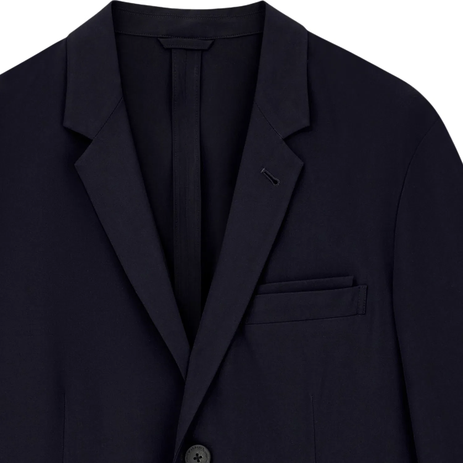 Мужской деловой костюм с лацканами, прямой крой, EMPORIO ARMANI, Marine Blue — фото 4