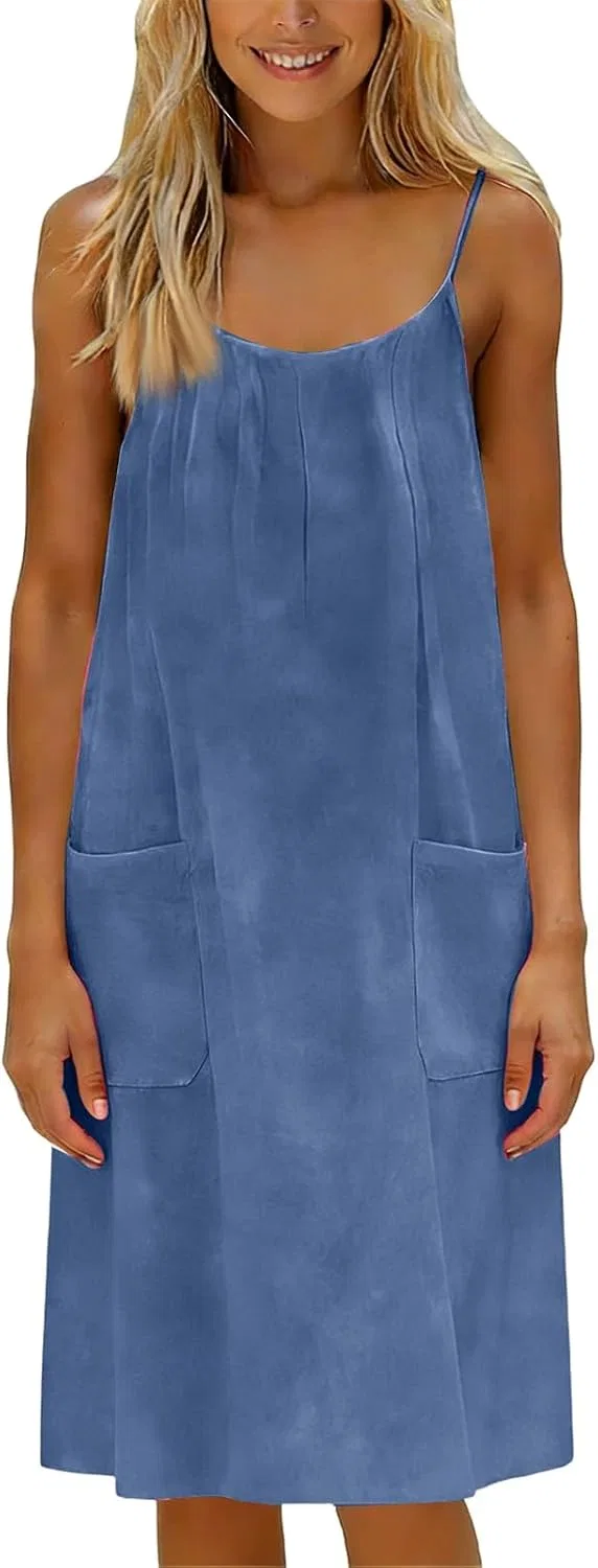 Женское пляжное платье с рюшами на спине, свободное, Royal Blue