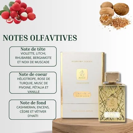 Парфюмерная вода Ayat Perfumes Solid Gold Women's Perfume Diamond Series Luxury Eau De Parfum Floral Warm Sensual Fragrance, 100 мл