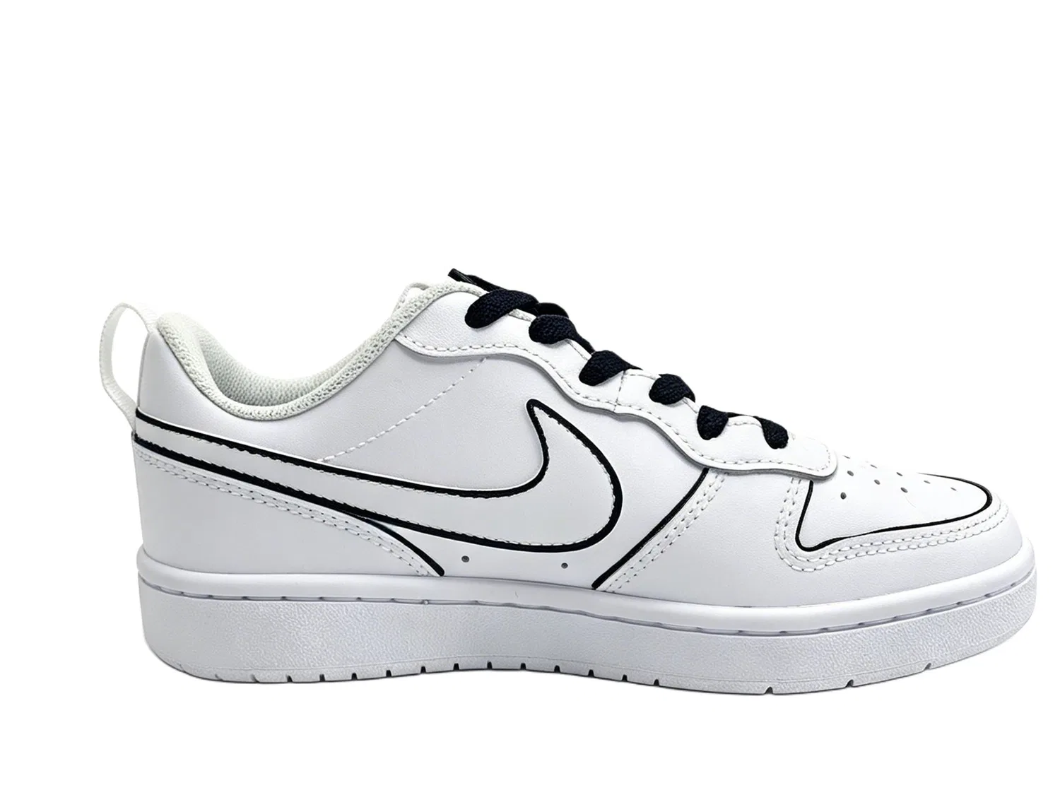 Детские кеды для скейтбординга с кастомизированным дизайном Nike Court Borough Low, White — фото 3