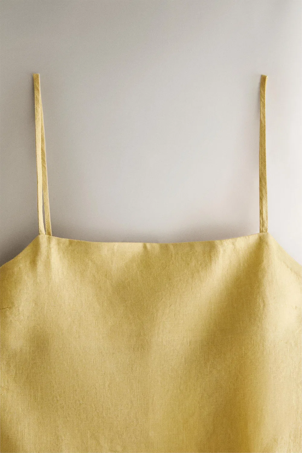 Льняной топ ZARA, Yellow — фото 2