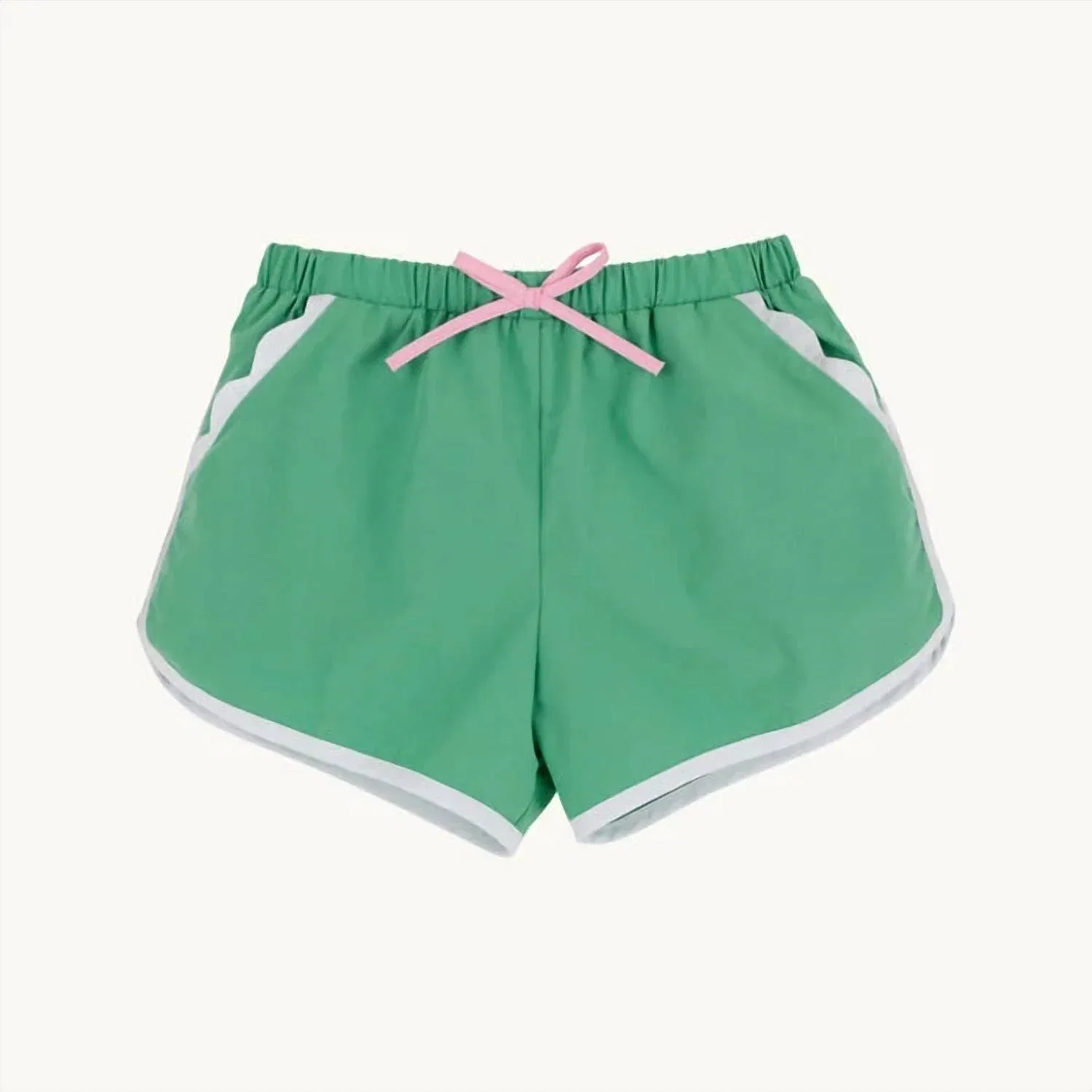 Детские шорты для девочек с завязкой Cheryl Shorts The Beaufort Bonnet Company, Broadcloth/ Green