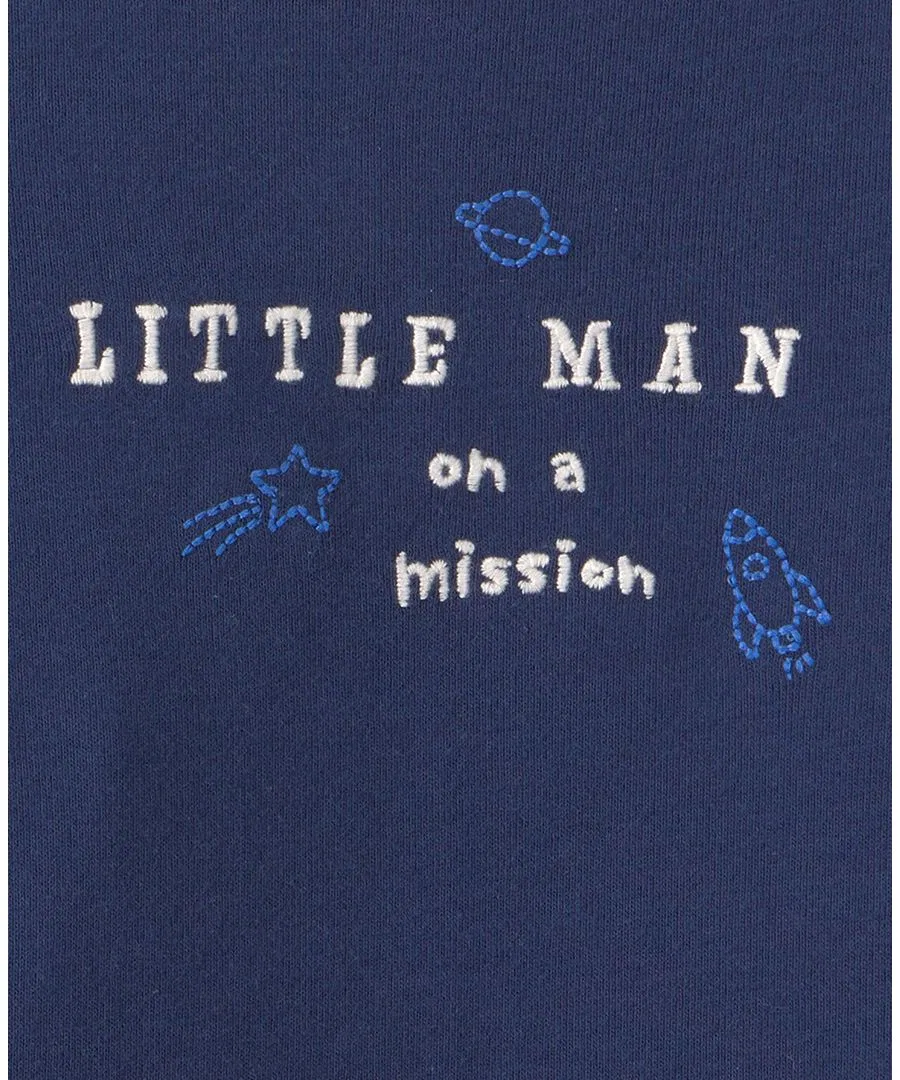 Комплект из боди и брюк с длинным рукавом Little Man On A Mission Space Carter's, Navy Blue — фото 3