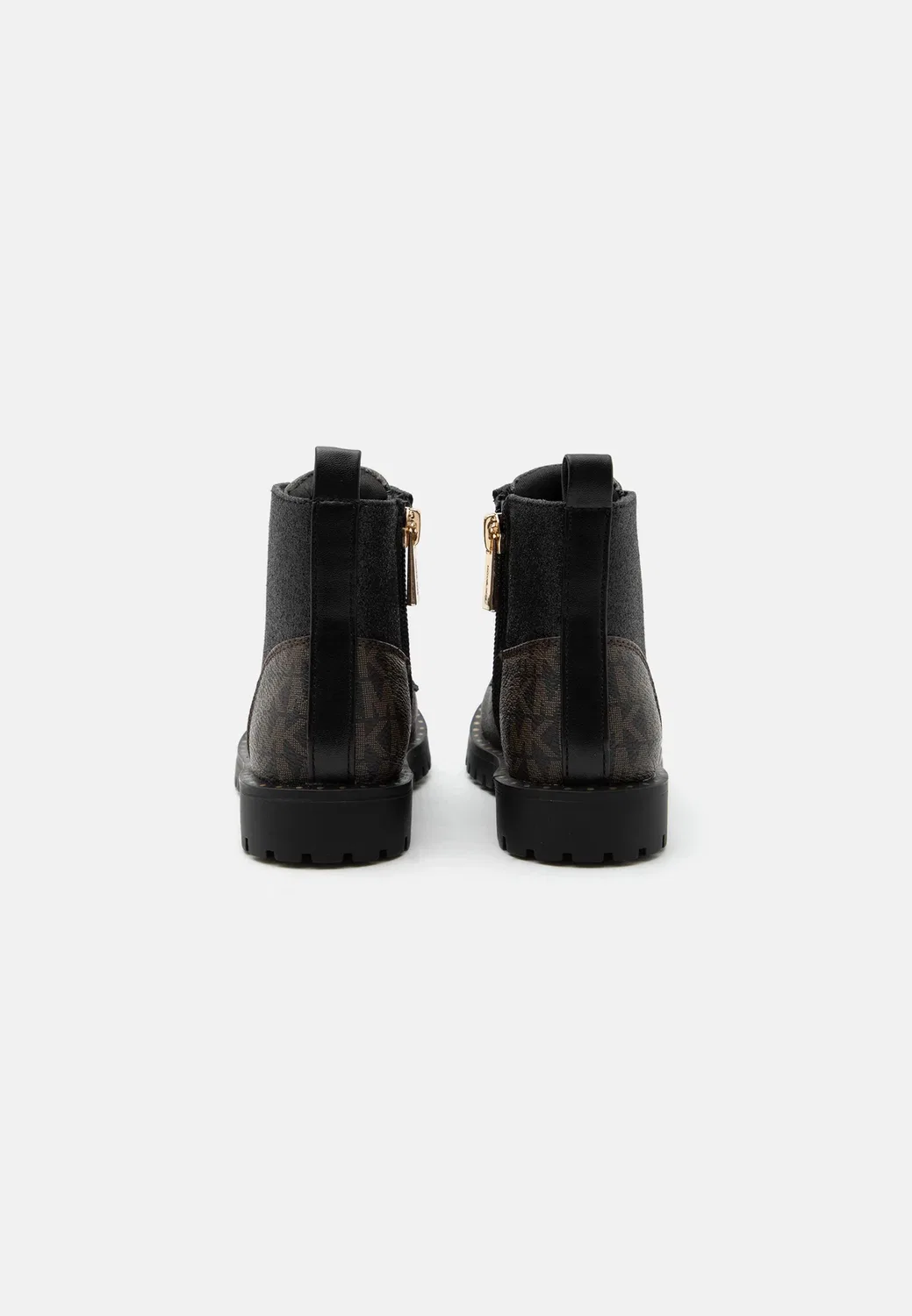 Детские блестящие ботильоны Kalina на шнуровке Michael Kors Kids, Brown/Butternut/Black — фото 3