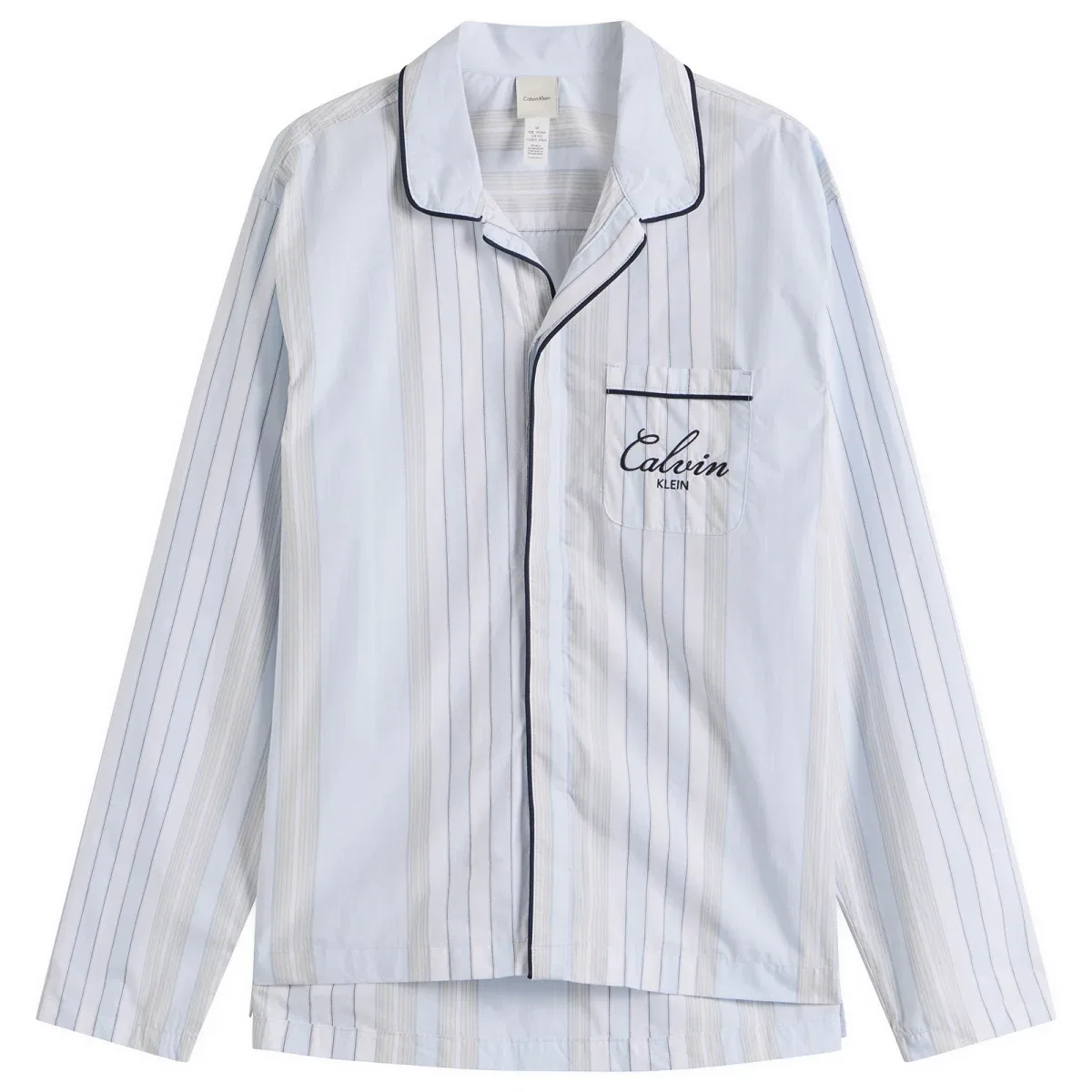 Пижамная рубашка Calvin Klein, Crest Stripe & Ice Castle