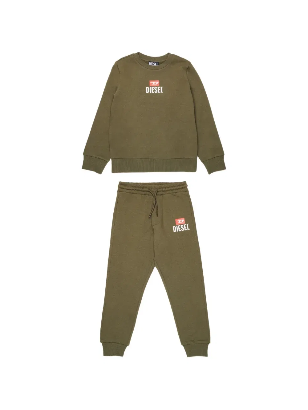 Спортивные штаны с логотипом Diesel Kids, зеленый