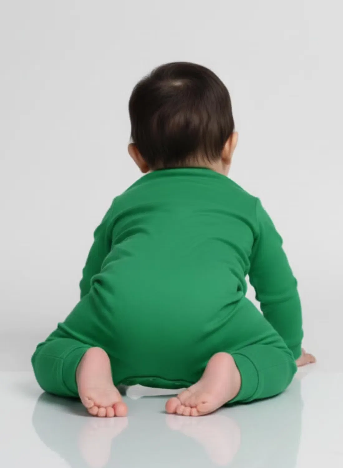 Боди-комбинезон детский с кнопками Babyqlo, зеленый — фото 2