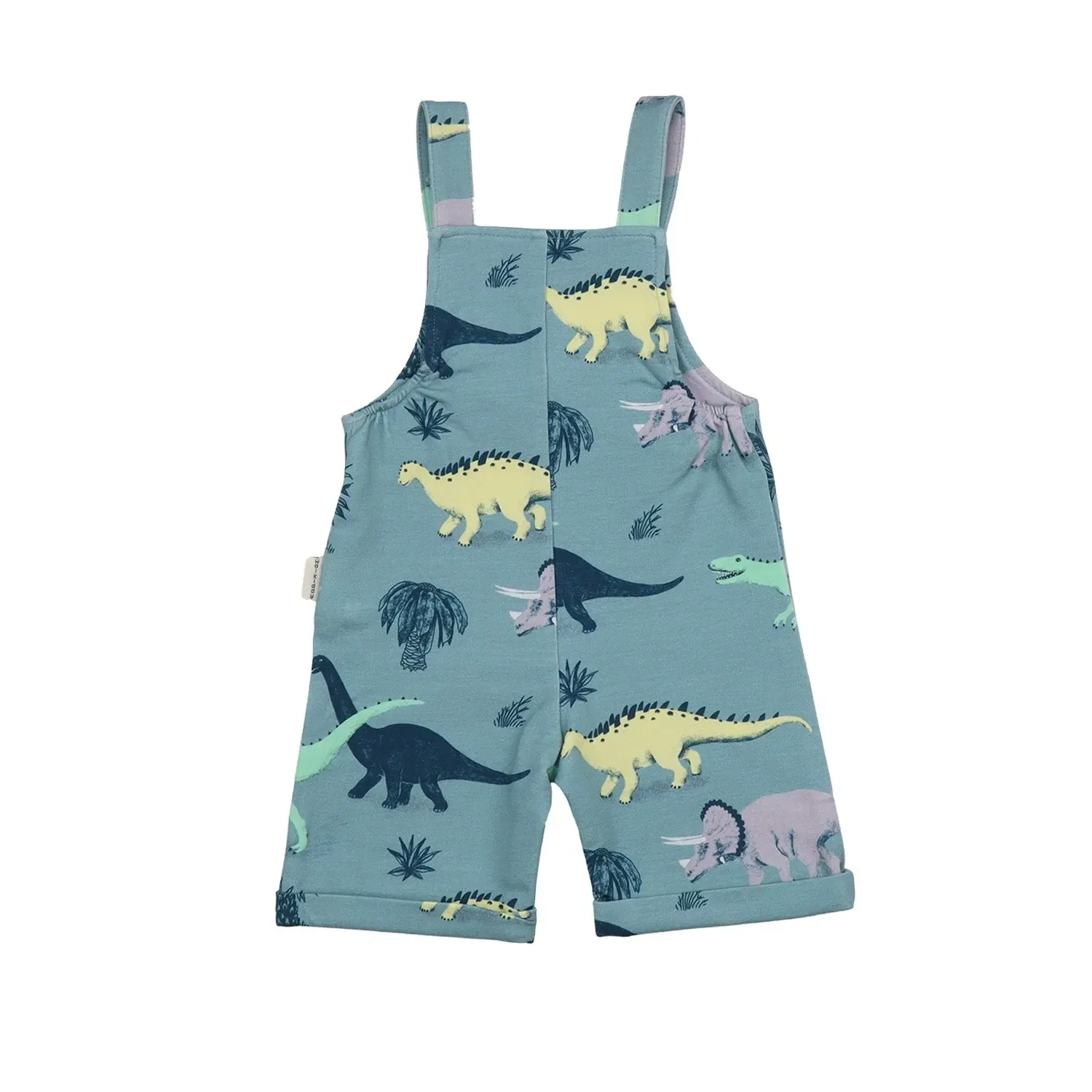 Штаны-комбинезон с принтом динозавров Running dinosaurs Walkiddy, зеленый — фото 3