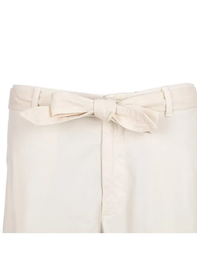 Брюки хлопковые мягкие комфортные Zara, теплый белый — фото 4