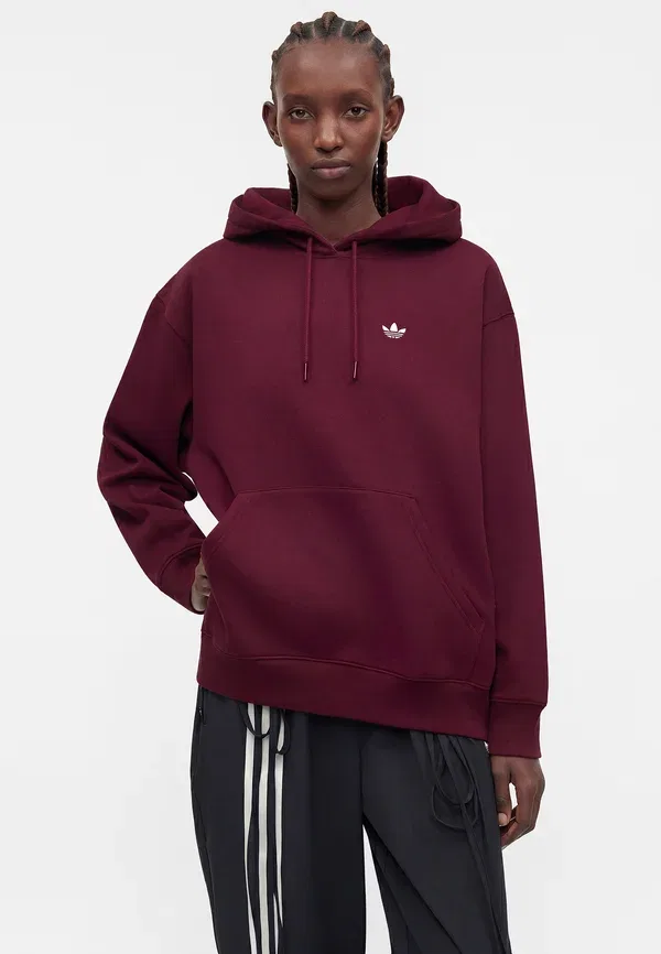 Толстовка с капюшоном Adidas Originals, бордовый — фото 4