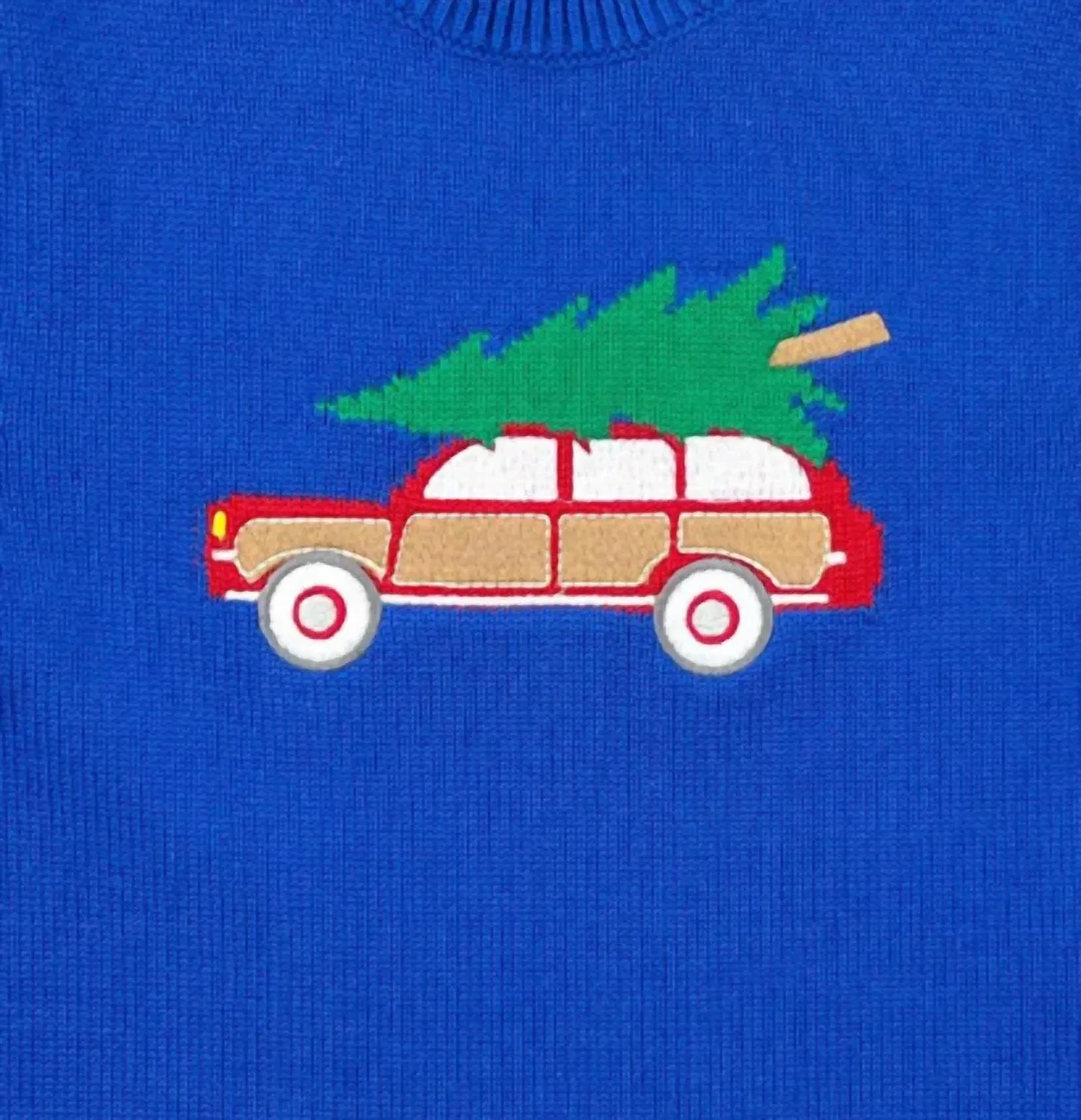 Детский свитер для мальчиков с принтом машинок Car Sweater Petit Ami Zubels, синий — фото 2