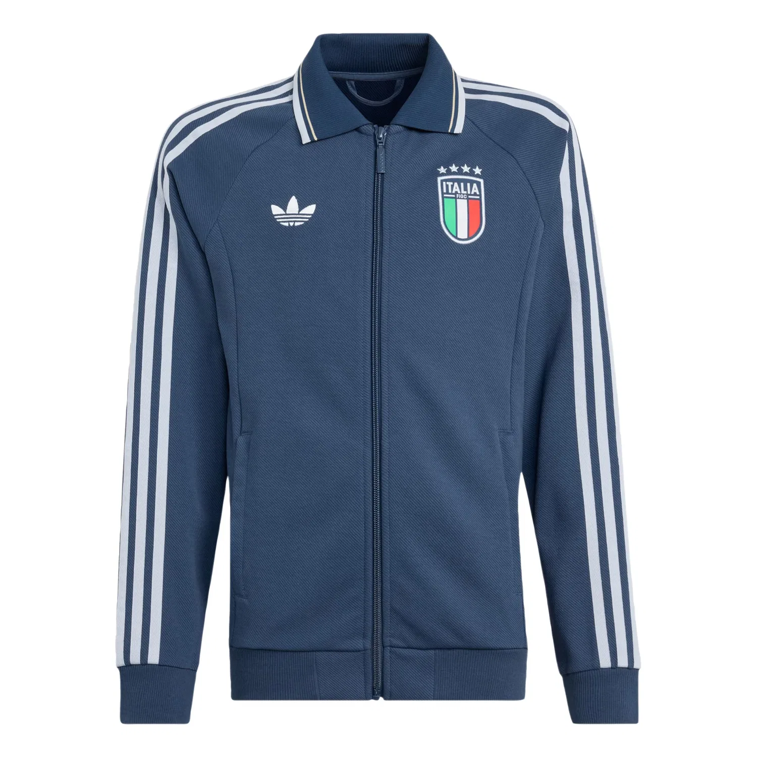 Толстовка на молнии Adidas Performance Athletic Italy Away Anthem Jacket в сапфировом цвете
