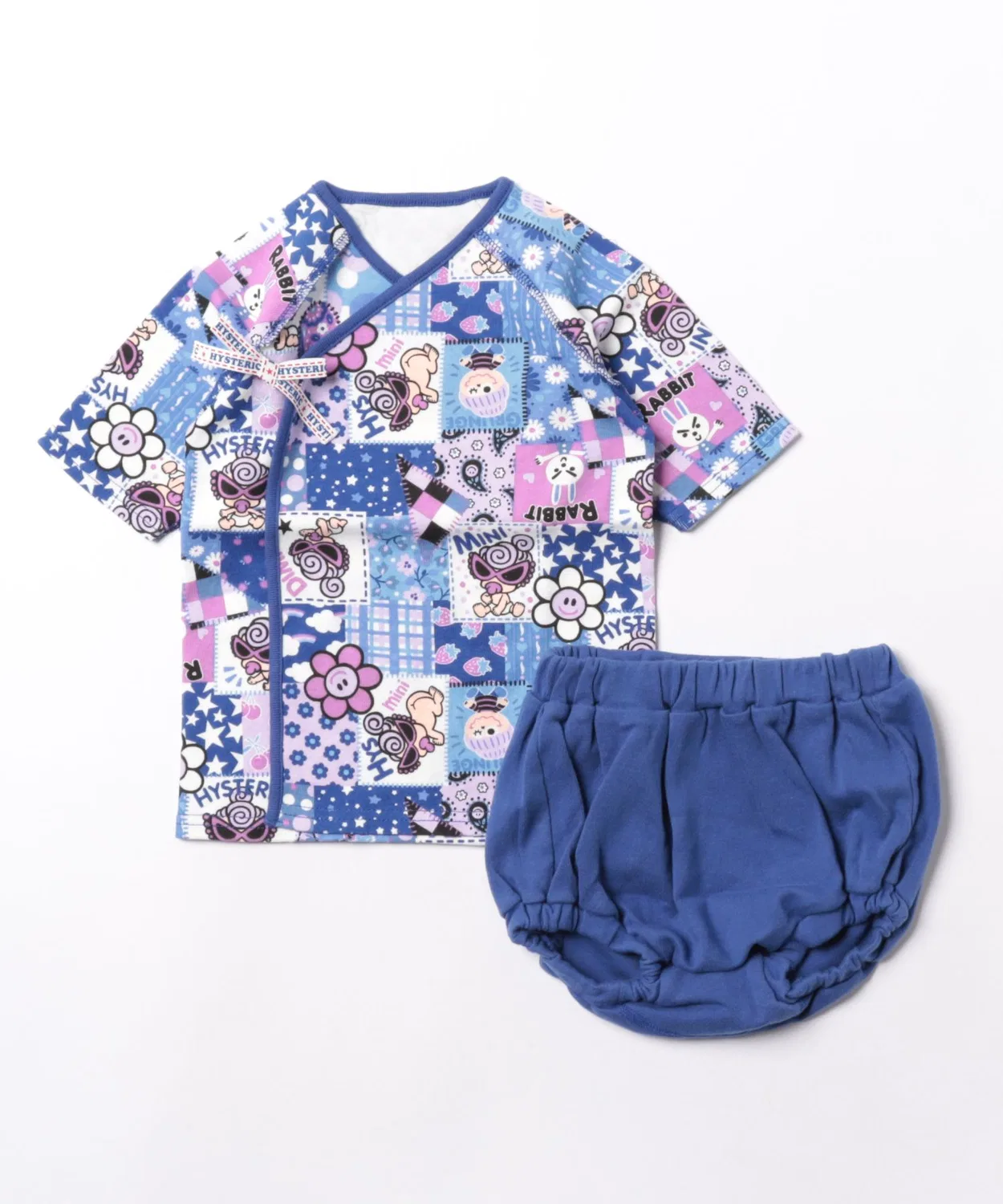 Детский комплект из короткого боди и трусиков с принтом Blue HYSTERIC MINI, Blue