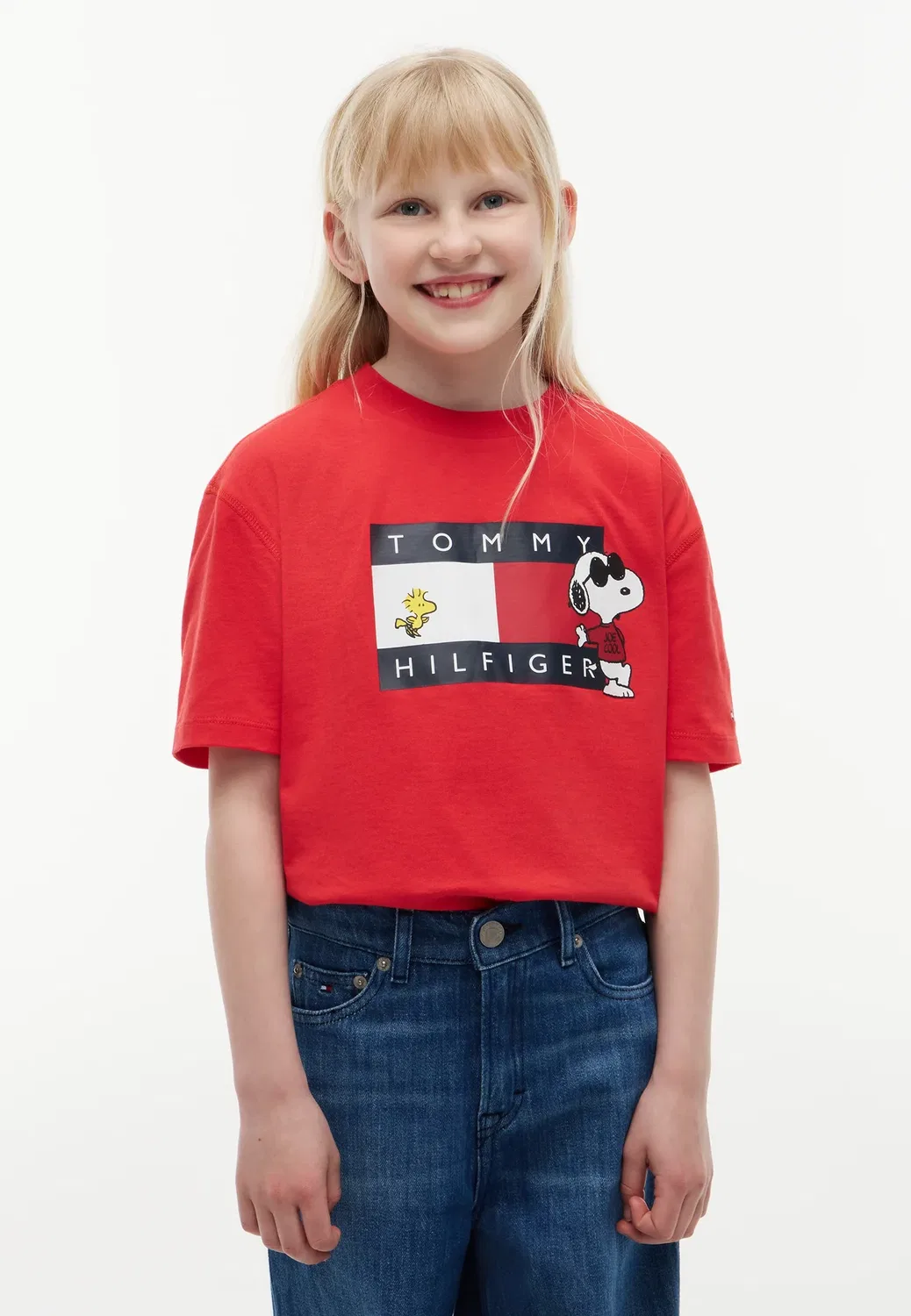 Футболка с принтом Peanuts, унисекс, с коротким рукавом Tommy Hilfiger, Red Glare — фото 2