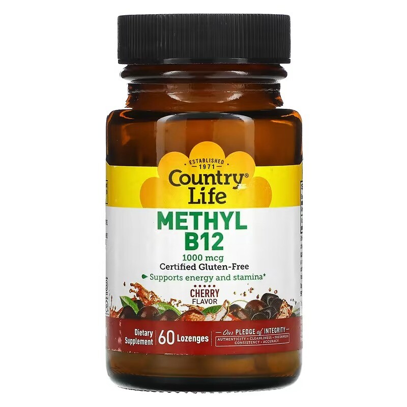 

Метил B12 Country Life 1000 мкг, 60 пастилок